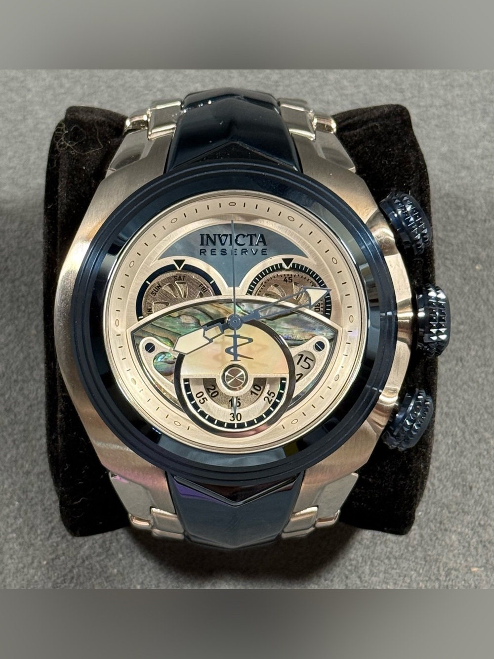 Invicta 38866 Reserve S1 Rally Men's Chronograph Watch in Silver & Navy